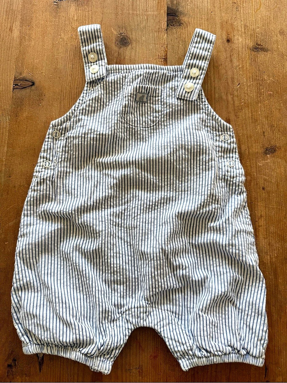 John Lewis Seersucker Romper Baby 3-6 Months Like New